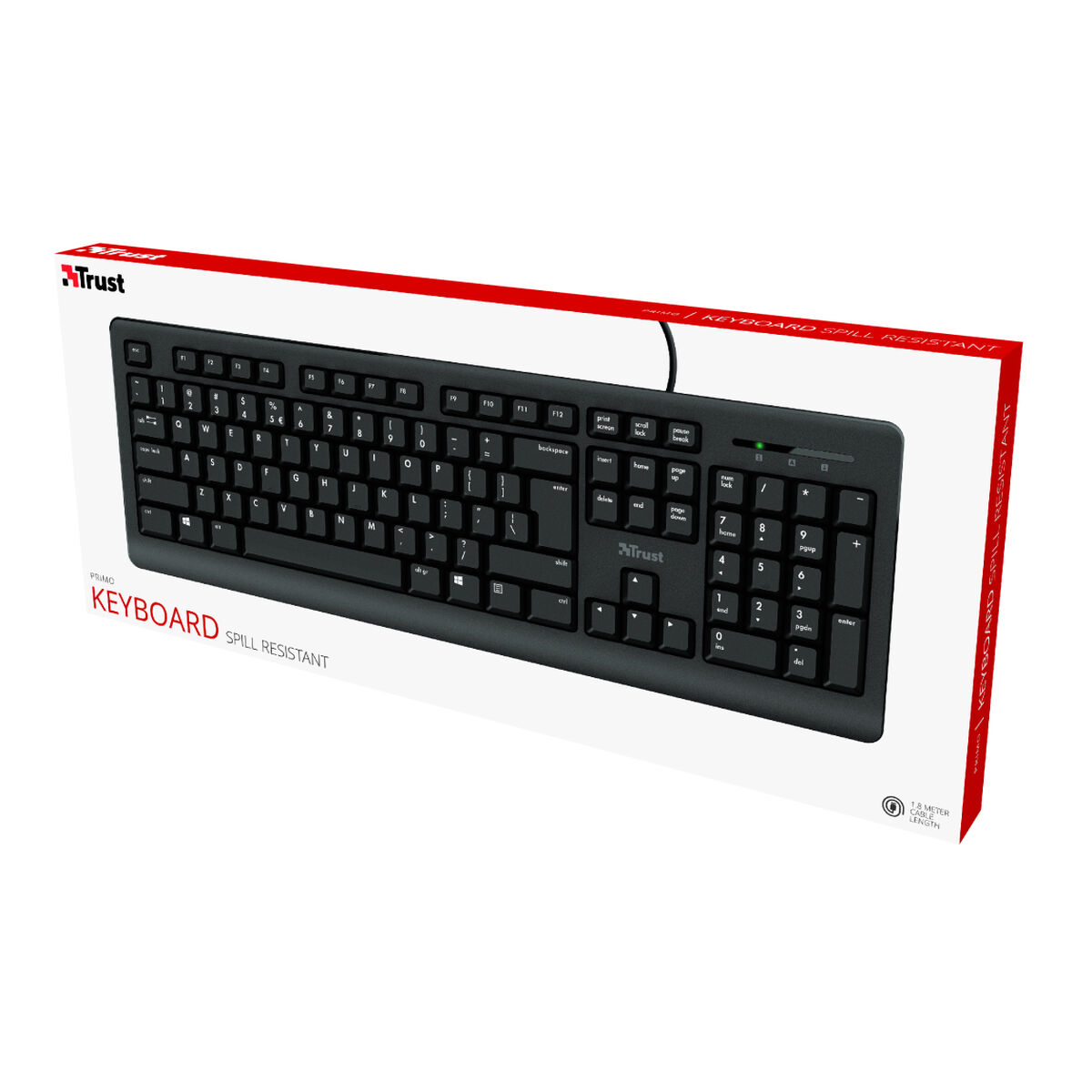 Tipkovnica Trust Primo Qwerty portugalski Crna